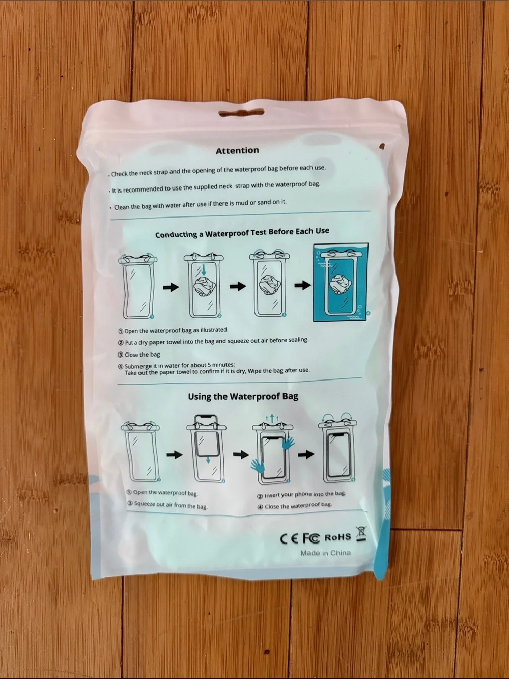 Universal Waterproof Phone Pouch - Blue/Turquoise (2 Pack)